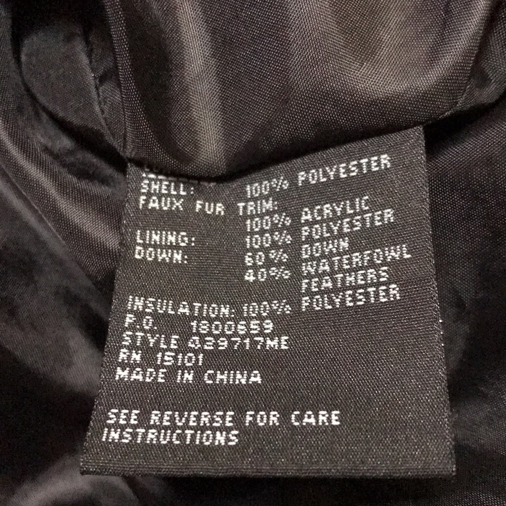 1 MADISON Size XL black fleece lined luxe outerwear with faux fur - Picture 5 of 7